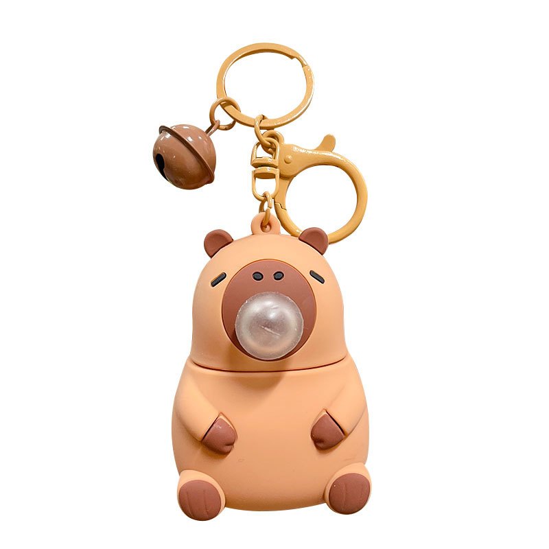 

Cute Capybara Blower Keychain, Pvc Material, Cartoon Animal Keyring, Romantic Couples Bag Charm, New Year's & Valentine's Gift