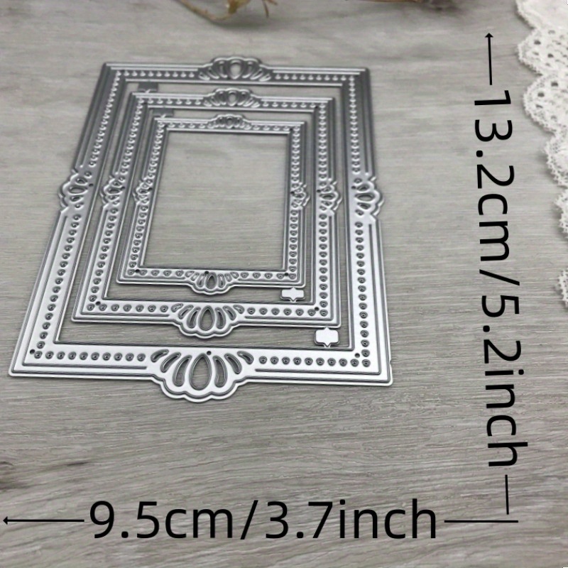 TEMU 1 pz Nuovo Fustella Taglio Metallo Stampo Taglio Decorazione Cornice Pizzo Album di Carta Artigianato Lama Punzone Stencil Fustelle