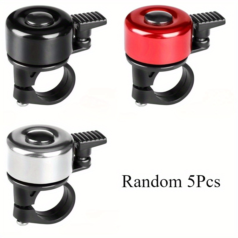 Random 5pcs Aluminum Alloy Bicycle Bell Mtb Road Warning Alarm Horn Cycling Handlebar Bell Cycling Additions