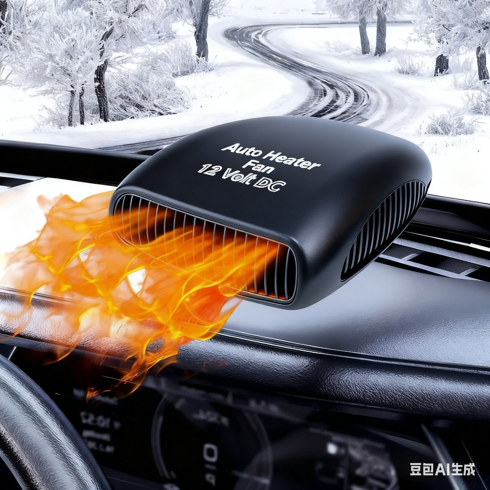 12v 24v car heater fan portable electric vehicle   for windshield car plug plug black   heating for winter driving