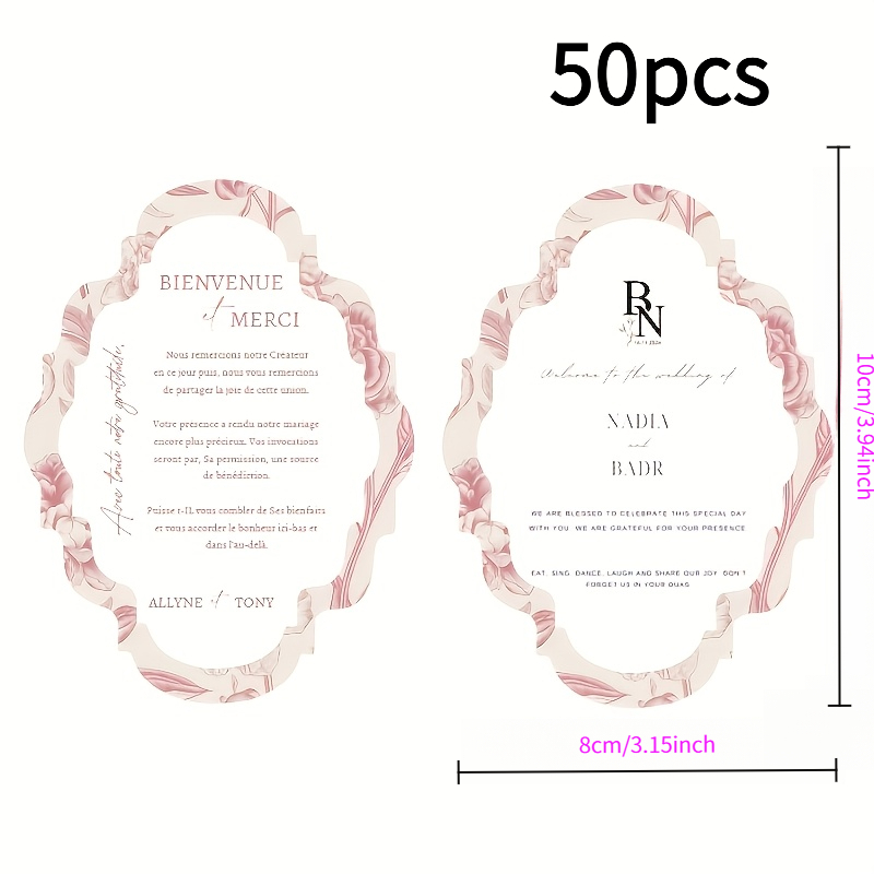 30/50 Elegant Wedding Invitations - Personalized Photo Cards, Printed Date, Kits, Thank You Notes & Halloween /…: retailer-supplied image