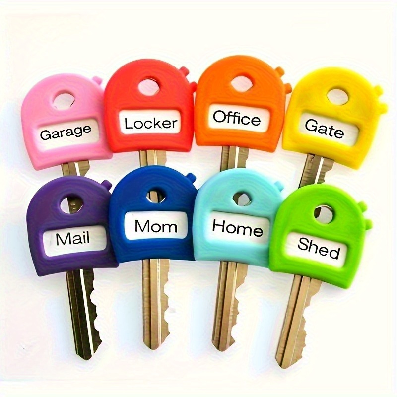 TEMU 16pcs Set: 8 Keychains And 8 Key Tags With Labels - Suitable For Most Keys - Tool For Men, Christmas Gifts