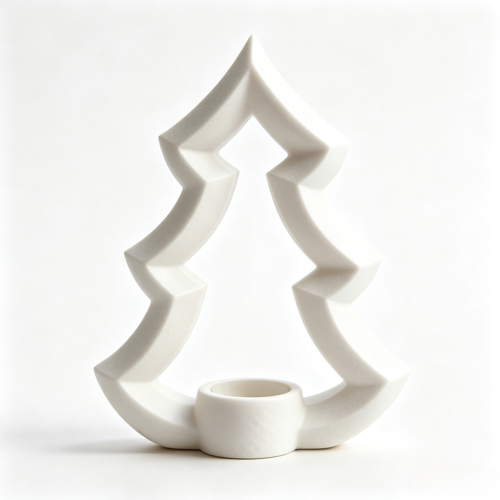 TEMU Porte-bougie arbre de Noël creux de style nordique imprimé en 3D, ornement tricolore rouge, , décoration de fenêtre de , décoration douce pour