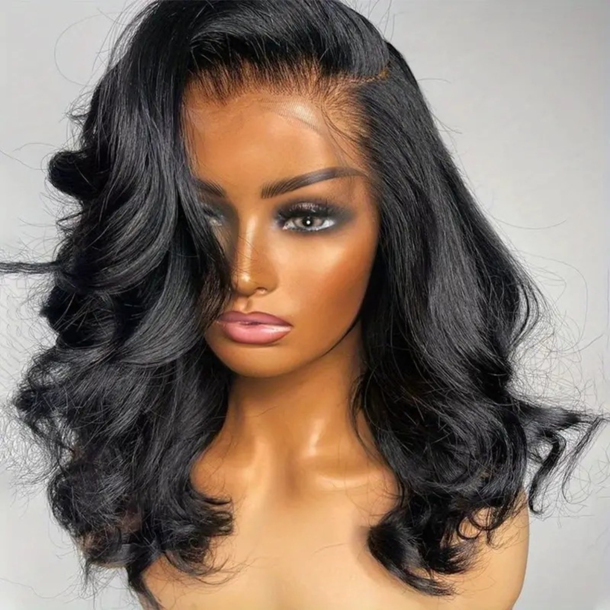 TEMU A 45cm Women's - Short Curly Long Hair - Synthetic Wig/ Suitable For Daily Wear/ Birthday/ Halloween/ Christmas/ Anniversary/ Wedding/ Party/
