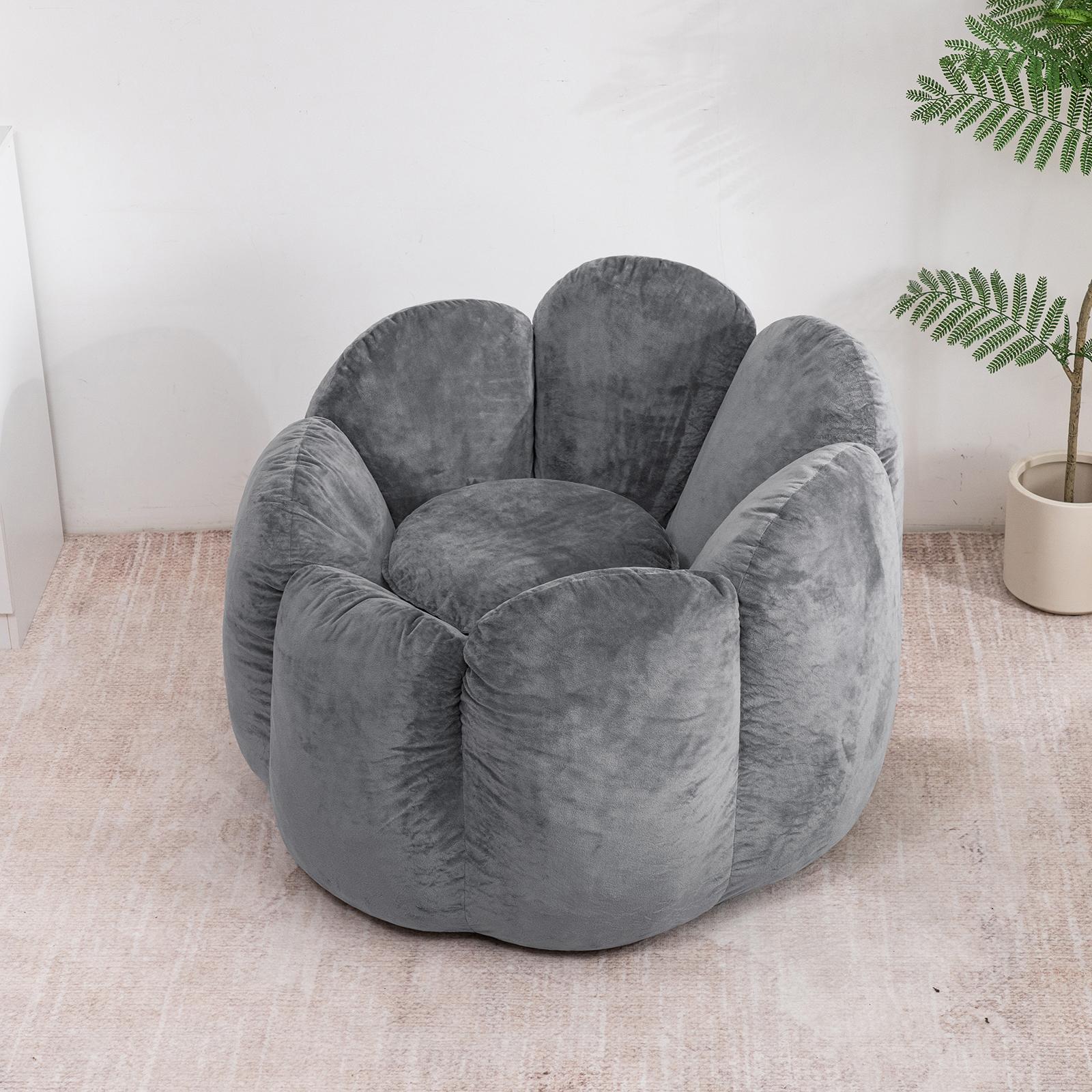 Bean Bag Chairs For Adults Bean Bag Chair Foam Large Flower Shape Bean Bag Sofa With Filler Beanbags Lazy Sofa For Living Room Bedroom Dorm Office