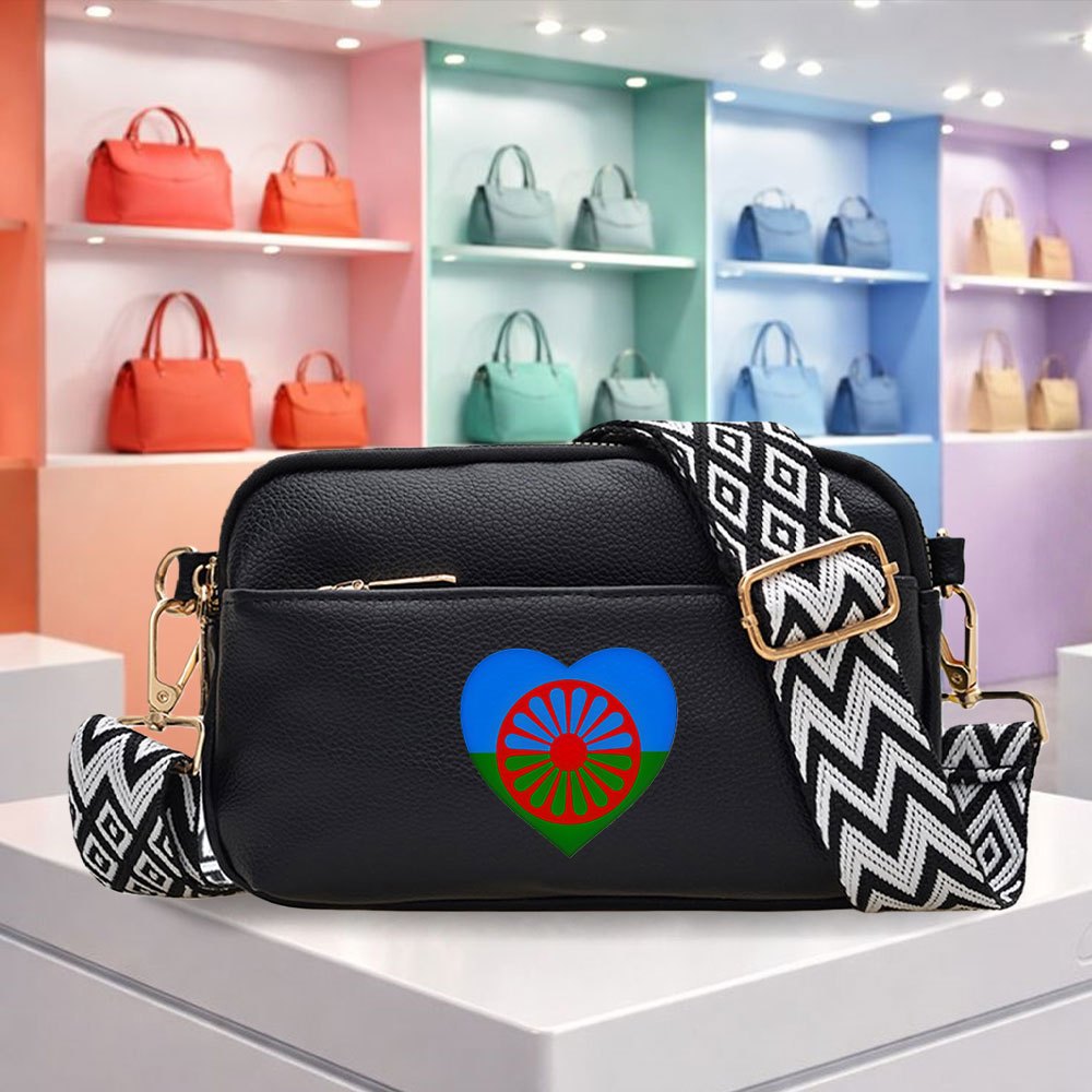 TEMU Sac bandoulière à bandoulière réglable facile et pour femmes, avec un motif de cœur de la . Ce sac à bandoulière polyvalent et décontracté