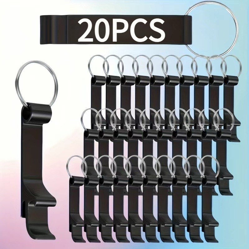 TEMU 20/21pcs Customizable Text - Brand Information - Bottle Opener Keychain With Number - Random Colors, Durable And Lightweight, Suitable For Party