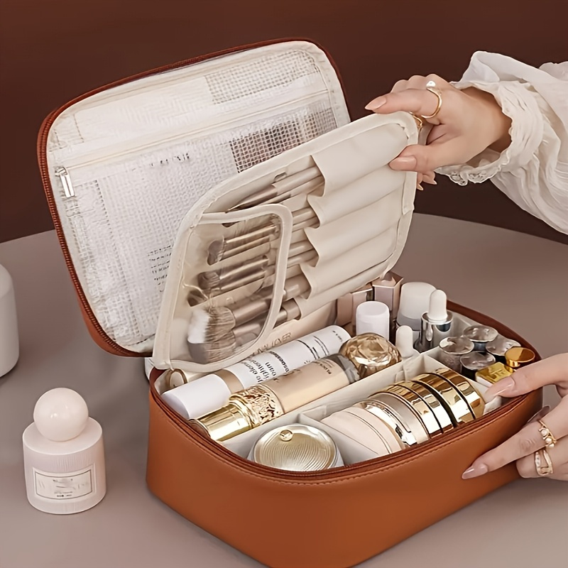 Large Capacity Multi Layer Detachable Makeup Bag Brush