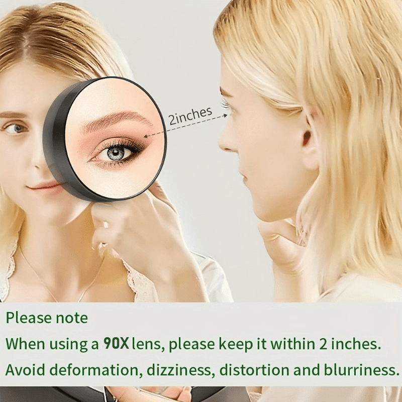 90X HD Distortion-Free Magnifying Makeup Mirror with Suction Cup