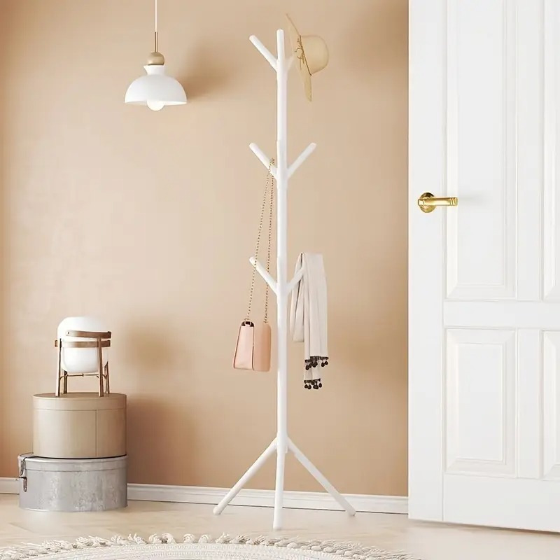 Independent Tree-Shaped Wrought Iron Coat Rack, Easy Clothing Storage Artifact! Durable Metal Frame Lightweight Design, Suitable for Suits, Hats, Bags, Living Room / Bedroom / Home Office Universal, Modern Decoration + Storage Double Effect!