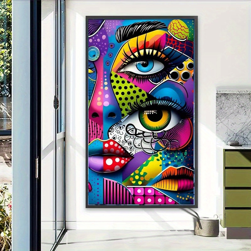 Image of 5d Diy Diamond Painting Kit - Abstract Pattern, Complete Round Drill Design - Easy-to- Canvas For Home Decor. A Perfect Gift For Mother's Day, Father's Day, Christmas, And Birthdays