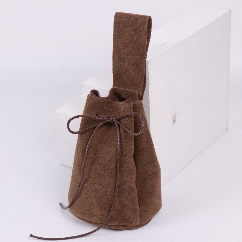 Image of 1pc Medieval Drawstring Belt Bag For Men Women, Renaissance Larp Cosplay Drawstring Belt Pouch For Viking, Costume And Ren , Halloween Costume Props (squirrel Plush Not Included)