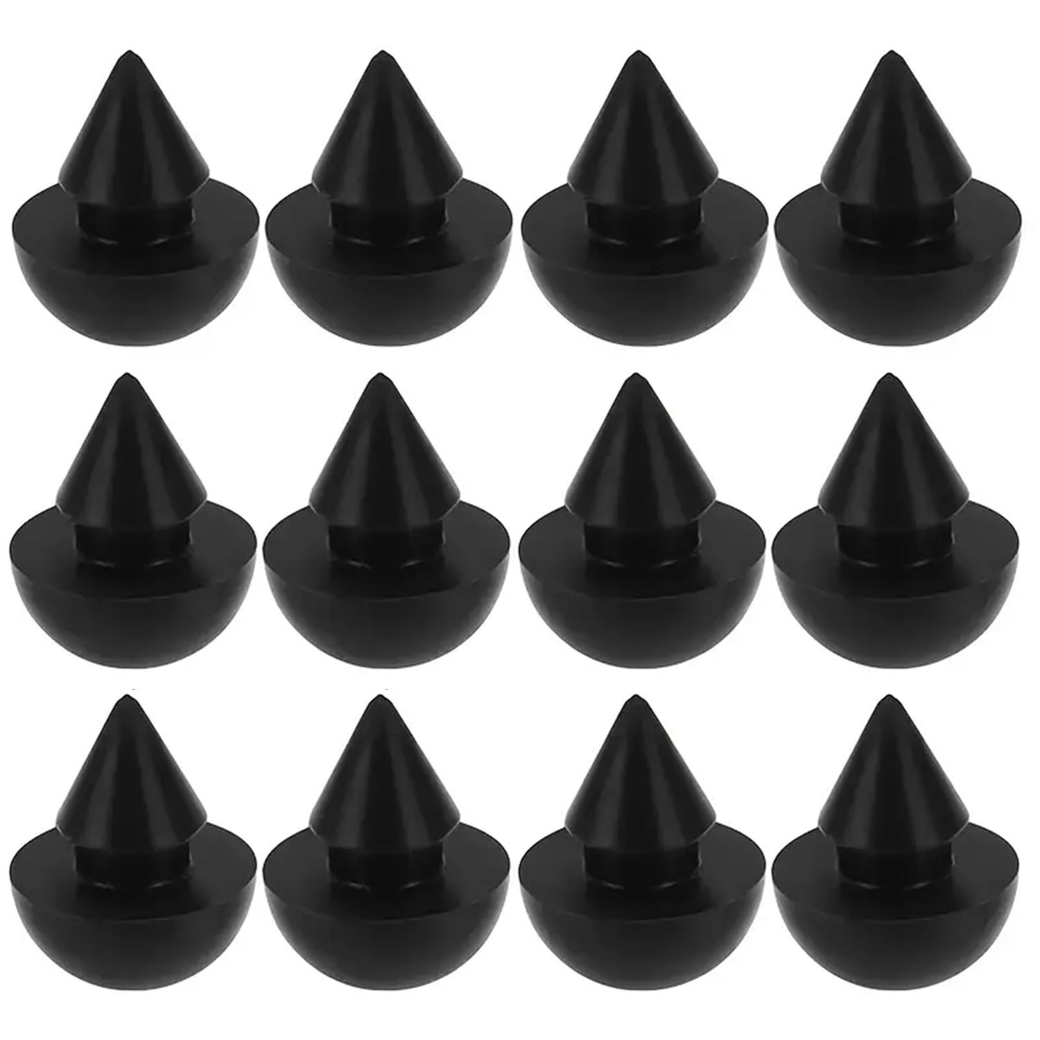 E-shop 12 Stück Schwarze Gummi Stoßstangen für Wohnwagen - 4,5 mm Rutschfeste Deckelabstandhalter, Hitzebeständige Kochgeschirr Schutz, Anti-Kratz