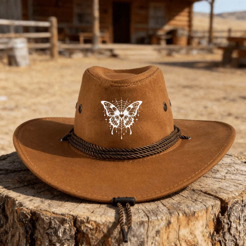 TEMU Unisex Denim Hat With Print, Outdoor , Suitable For Camping And