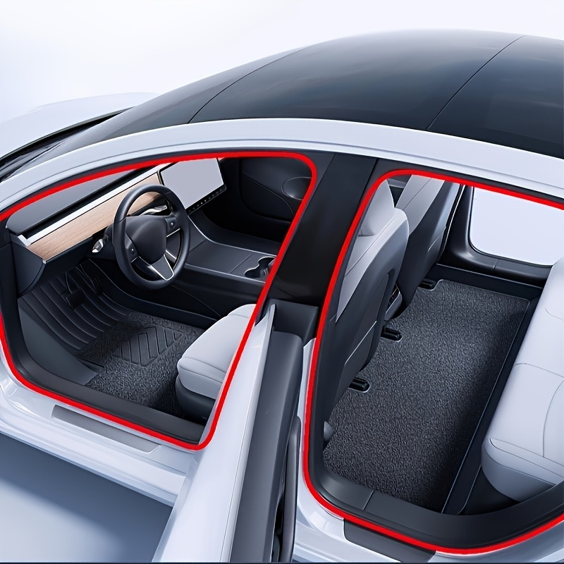 10 m Universalus automobilio durų sandarinimo juostelė, dvigubo sluoksnio storinimas triukšmo mažinimui, vandeniui atspari automobilių sandarinimo juostelė, 5 skylės gumos durų krašto apsauga garso izoliacijai ir smūgių absorbcijai, pilnas suderinamumas su visais automobiliais, Padėkos dienai