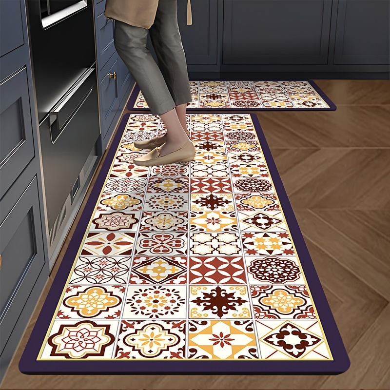 vintage diatomaceous mud mat super absorbent non     bathroom kitchen aisle and hotel use bathroom   decor   elegant flooring durable material hand wash only floor protector absorbent pad interior       Product details 0