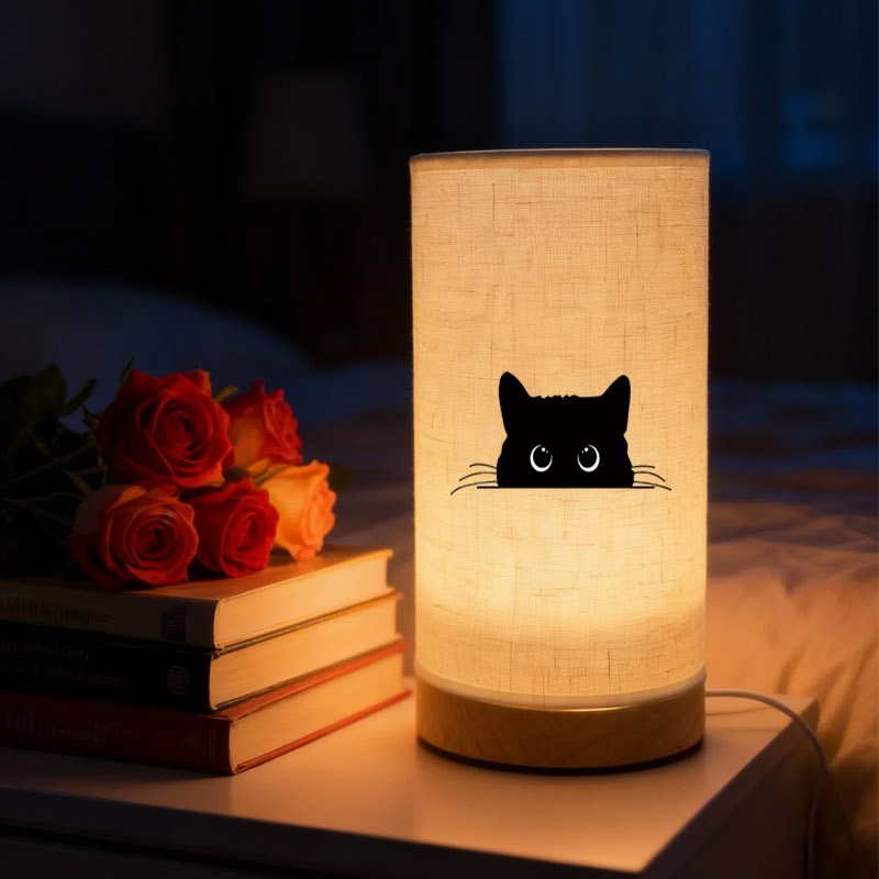 Cute Cat Silhouette Table Lamp for Home & Office Use