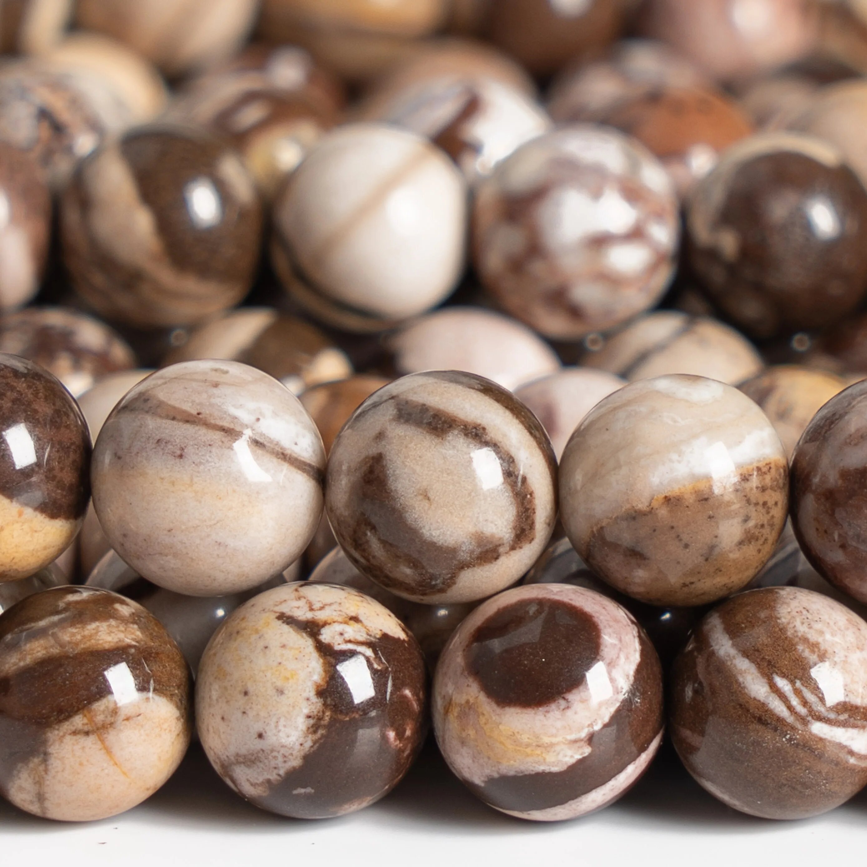 

Natural Australian Agate Brown Gemstone Round Loose Beads For Jewelry Making 4-12mm,