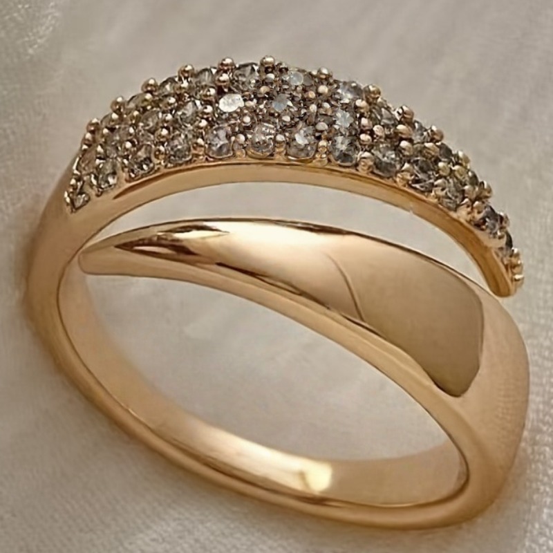 E-shop Modischer Einfacher Synthetischer Zirkonia Offener Verstellbarer Ring für Damen Herren Casual Party Urlaub Schmuck