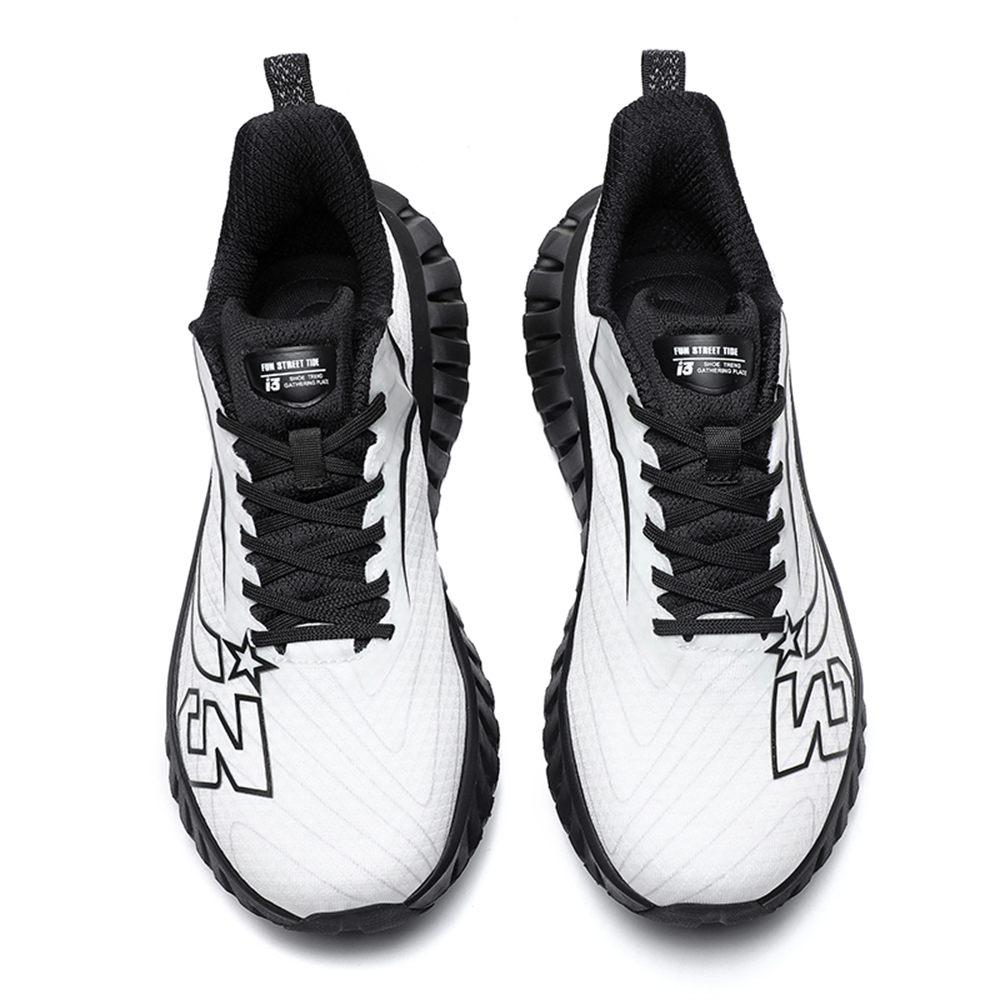Carbon Plate Technology - Men's Road Running Shoes, Thick-Soled Casual Sneakers for Men, Comfortable and Breathable Fabric Upper, Cushioning and Shock-Absorbing MD Midsole, Slip-Resistant and Wear-Resistant Rubber Outsole, Low-Top Lace-Up Closure