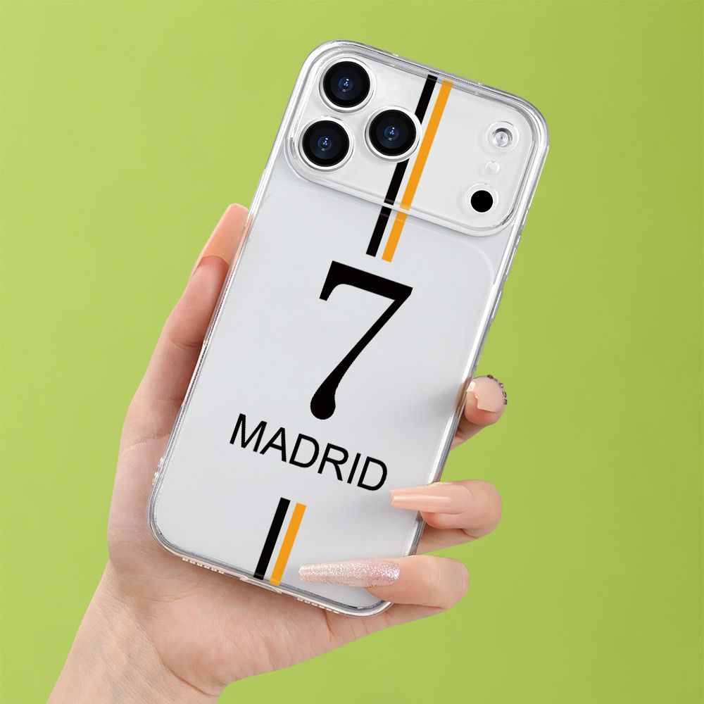 TEMU Phone Case - Madrid Pattern Phone Case With A Matte , Compatible With Iphone 17/16/15/14/13/12/11 - Tpu Soft Case That Shock Protection, Perfect