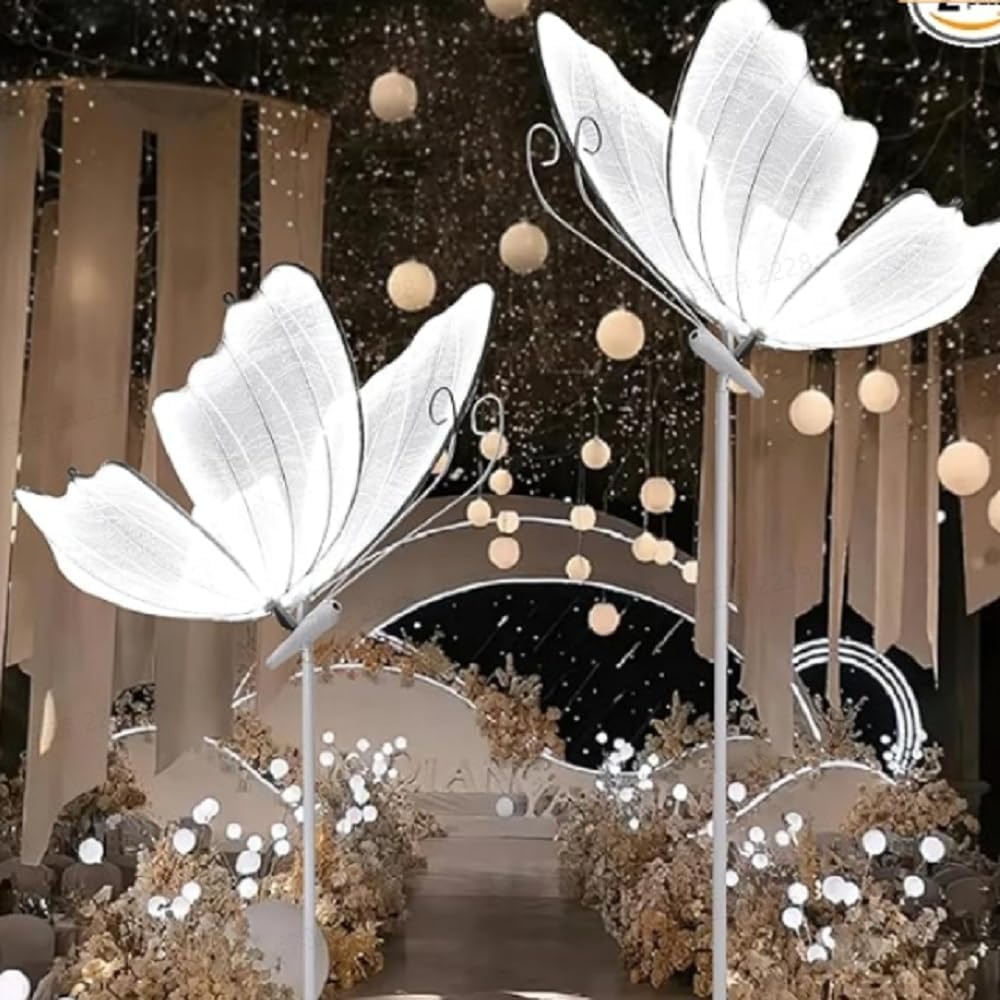 TEMU 2pcs 23.6" Wedding Led Floor Decor, 48w 110v Creative Ceiling Decor 57.5-70.1" Adjustable Height Hanging Decoration Props For Wedding Party