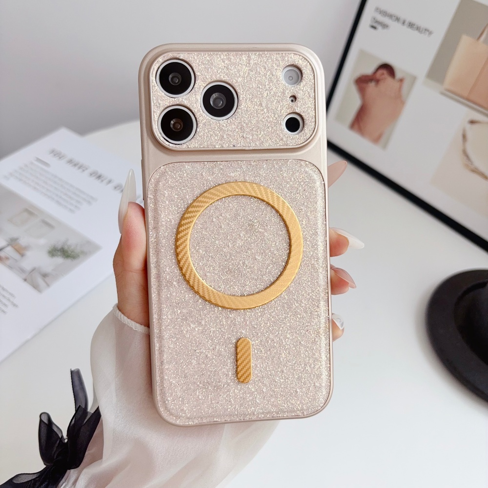 TEMU Phone Case - Seconds Flash Powder Magnetic Mobile Phone Case Is Suitable For Iphone 17pro Max/17pro/17/16/16pro Max/16pro/16/15pro