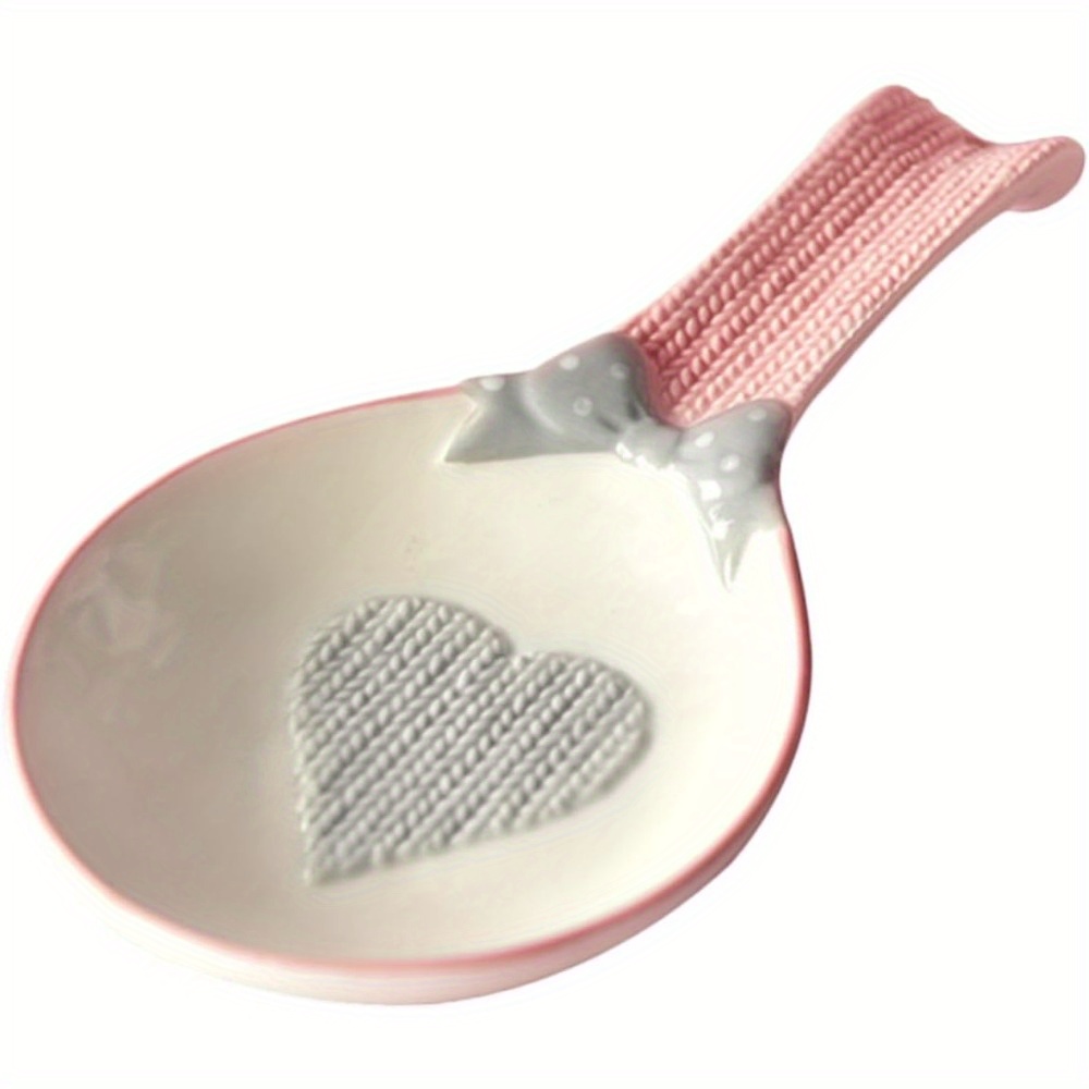 Ceramic Spoon Rest Cute Kitchen Accessory For Dinner Spoons Decorative Household Scoop Holder Functional And Stylish Utensil Stand For Farmhouse Decor