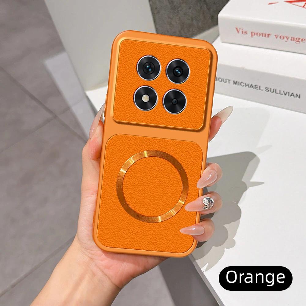 TEMU Phone Case: For Xiaomi Redmi Note 14 Pro Plus/ Note 14 Pro 5g/ Note 14 Pro 4g Luxury Lychee Grain Synthetic Leather Phone Case With Magnetic