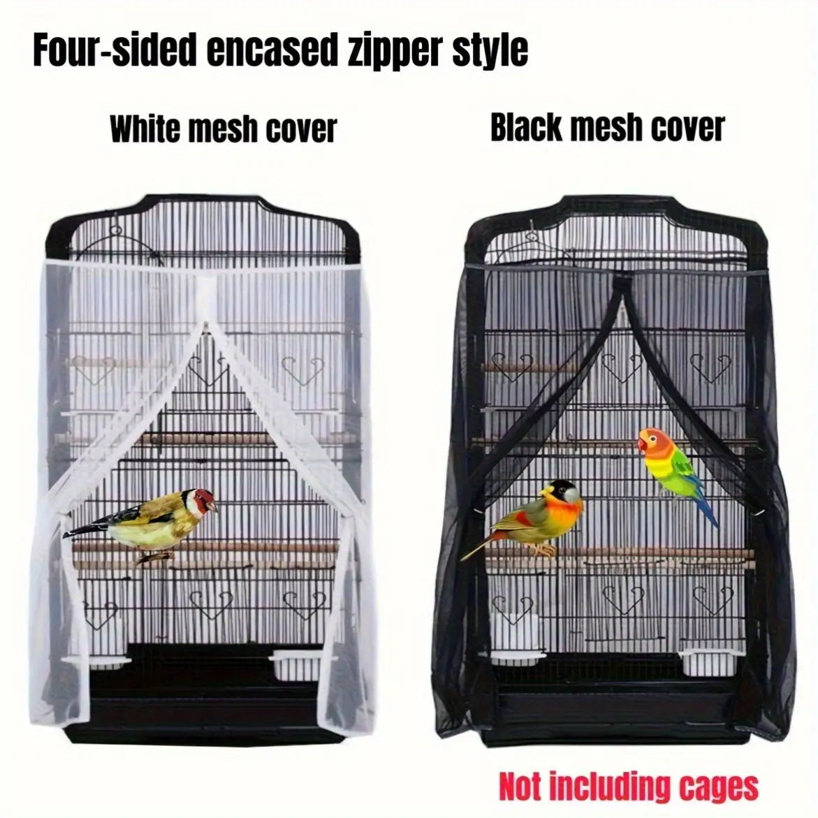 Zipper-style parrot cage mesh cover made of polyester material,... product image 6