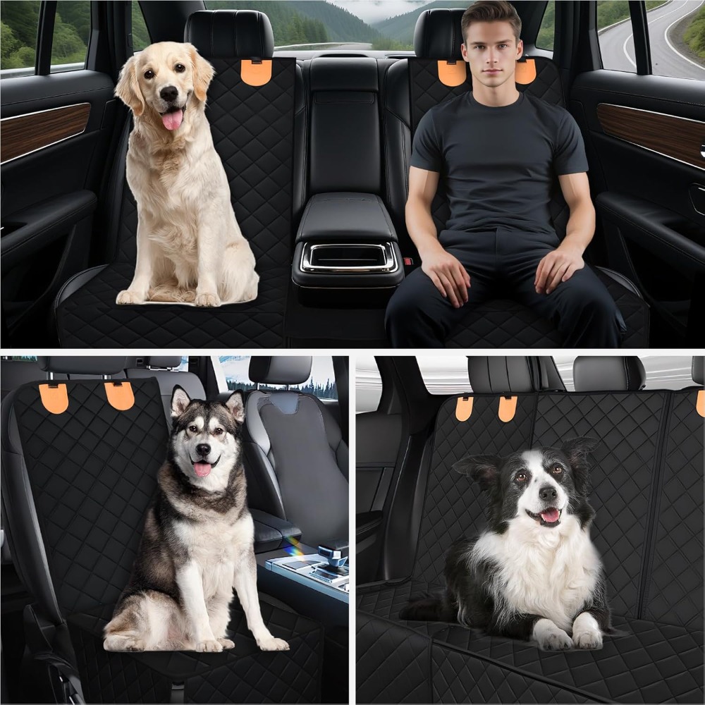 Universal Pet Cover For Vehicles, Featuring A Non-slip Design And Scratch-resistant Material, Suitable For Cars, Trucks, And Suvs, Complete With A Dog Strap