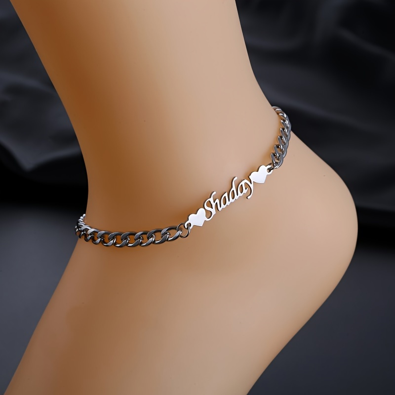 

Elegant 18k Golden-plated Stainless Steel Love Heart Anklet - Perfect Gift For Christmas, Halloween & Thanksgiving