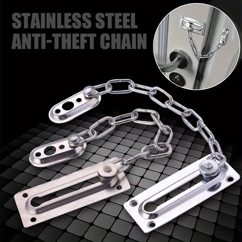 3pcs Stainless Steel Door Chain Lock Guard