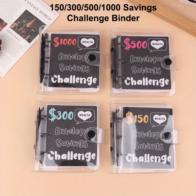 compact cash binder 150 300 500 1000 savings - Temu