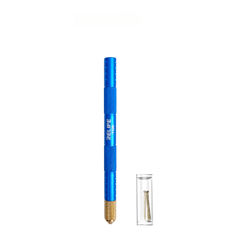 TEMU Kit d'outils de réparation de téléphone portable RL-TO6, jeu d'aiguilles à traîner l'étain à souder avec 5 aiguilles à traîner l'étain, outil de