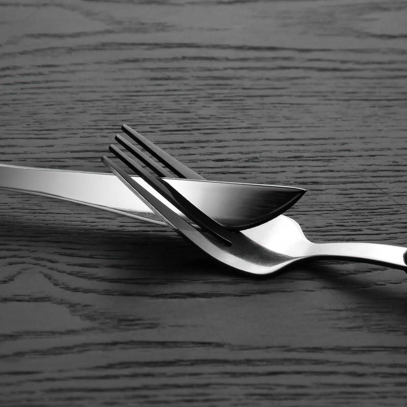 silverware set, 20pcs brown silicone handle stainless steel flatware set, service 4, cutlery set home kitchen and restaurant,   polished, kitchen utensils, dining essentials, elegant cutlery, stylish flatware,   silverware, premium flatware, flatware collection, complete silverware, home cooks,     Product details 7