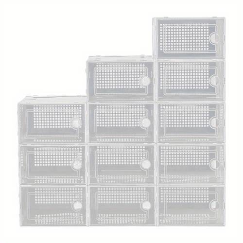 pack of 12 stackable shoe storage organisers foldable and versatile for sneakers