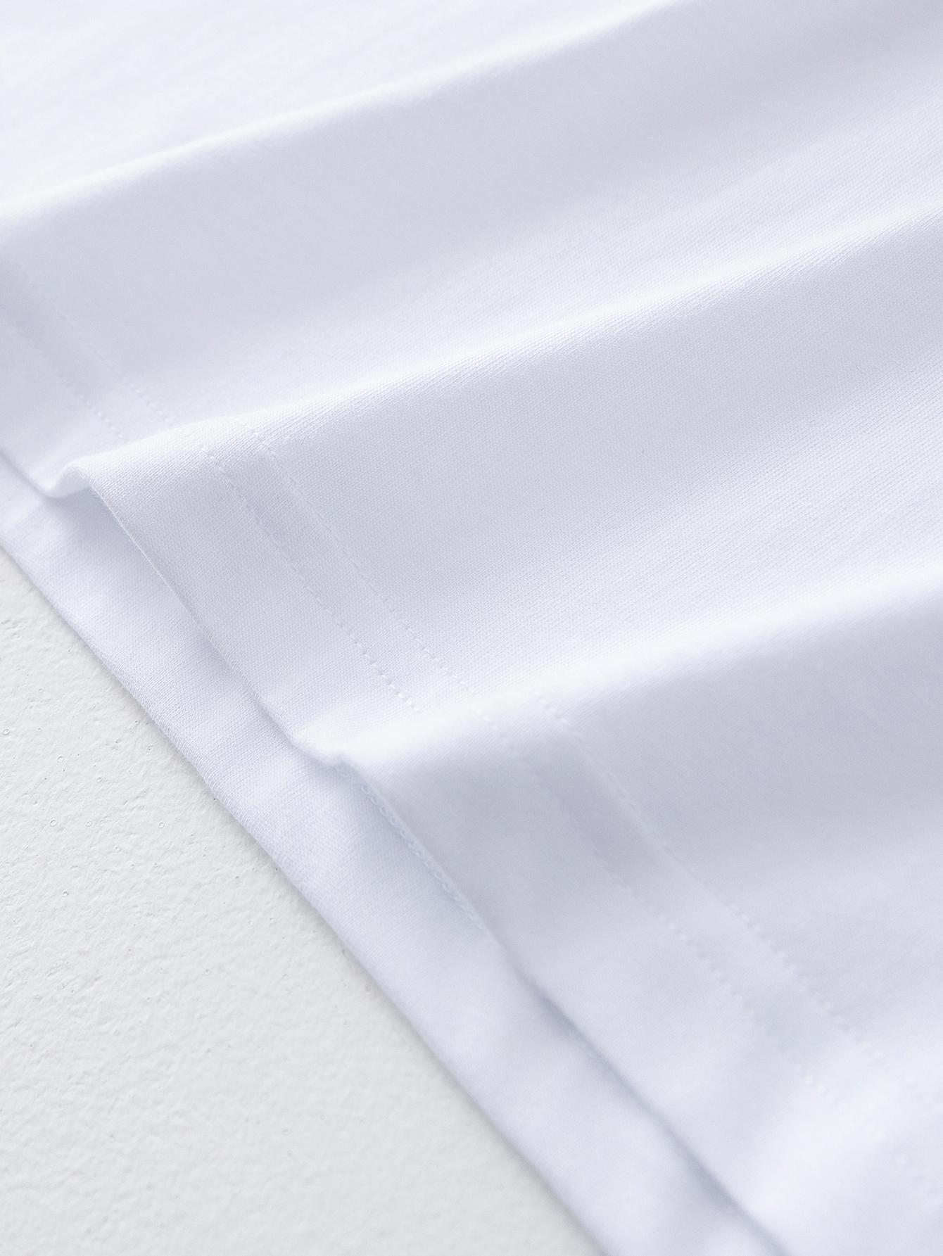 Tricou bărbătesc 100% bumbac cu guler rotund casual, un top esențial de vară, respirabil și fabricat din