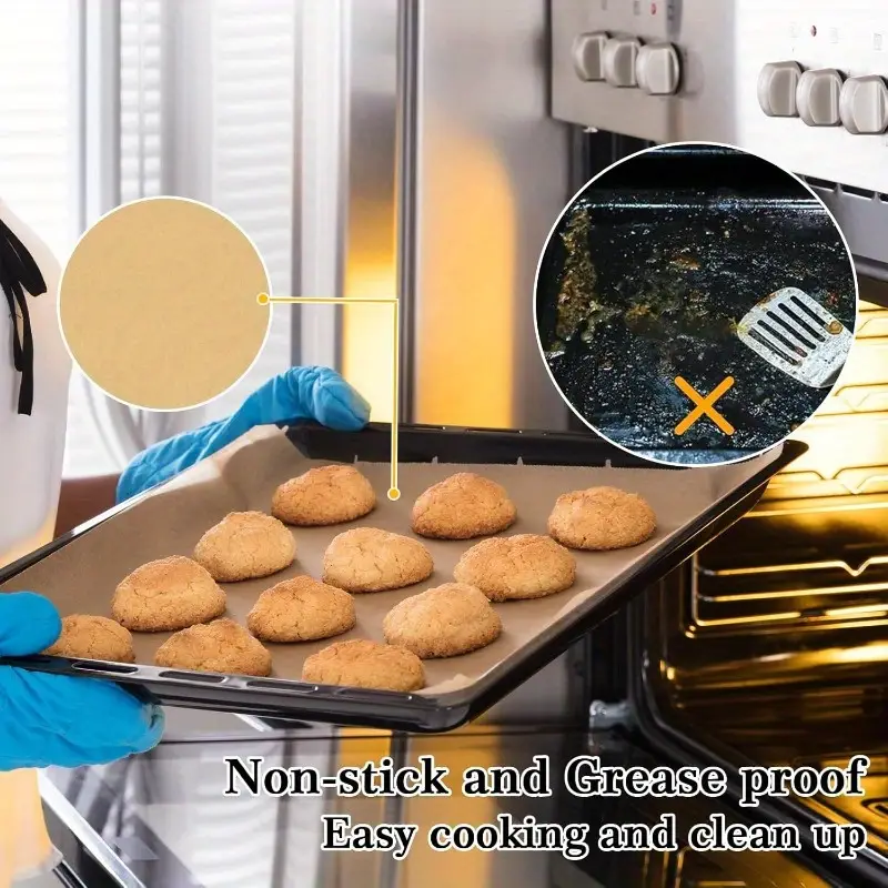 300pcs 9x11 inch parchment paper sheets disposable air fryer toaster oven liners non stick rectangular baking sheets for cuisinart instant pot easy heat distribution kitchen essentials nonstick surface heatresistant material home bakers Product details 2