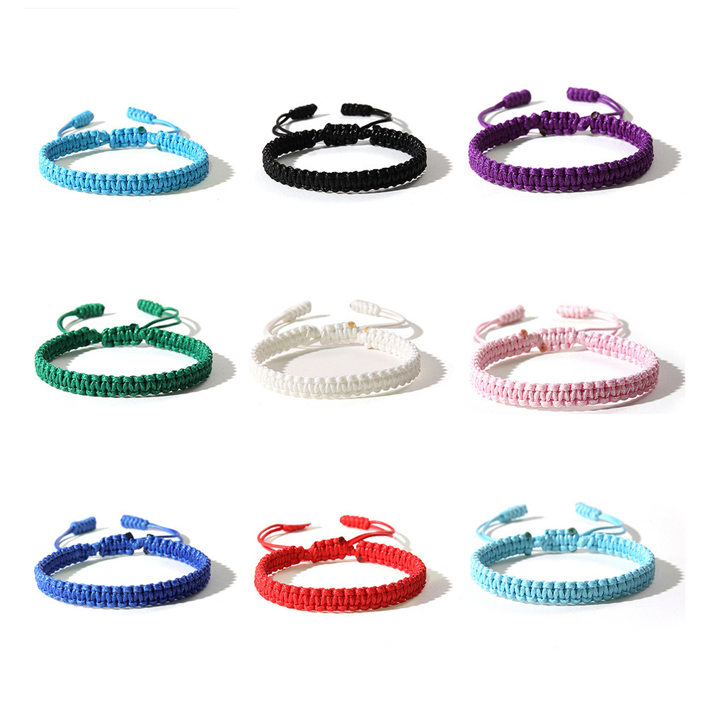 Adjustable Boho Waterproof Nylon Rope Bracelet with Tassel Accents