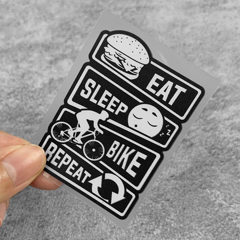 1pc Bike Repeat Cycle Bike Stickers For Outdoor Mountain Bike Frame Upper Tube Scratch Masking Outdoor Cycling Waterproof Sunscreen Decals