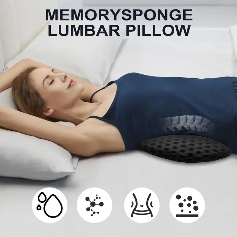 2pcs 1 seat pad 1 lumbar support pillow memory foam seat cushion lumbar support pillow set ergonomic office chair cushion for back car seat wheelchair gaming chair breathable machine washable cover Product details 12