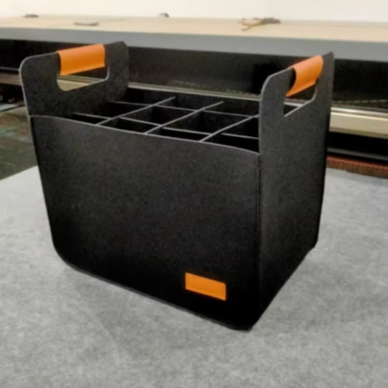 1pc, 12 Bottles Wine Tote Bag, Wine Handbag Reusable Glass Cup Wine Bottle Storage Foldable Wine Travel Box For Party Picnic Black, Jewelry Making Display & Packaging Supplies, Beading&jewelry Making