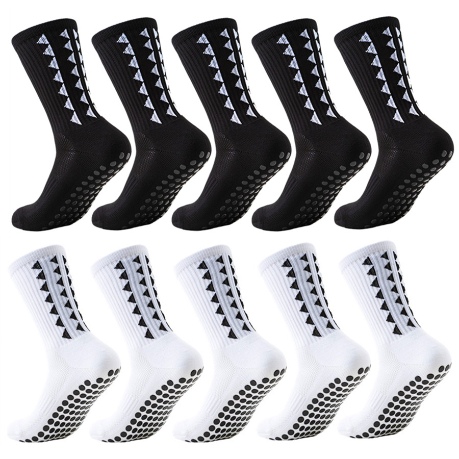 TEMU 10 Pairs Anti-slip Sports Socks Non-slip Grip Design Men Women Football Basketball Soccer Running Hiking Tennis Skateboard Field Sports Socks