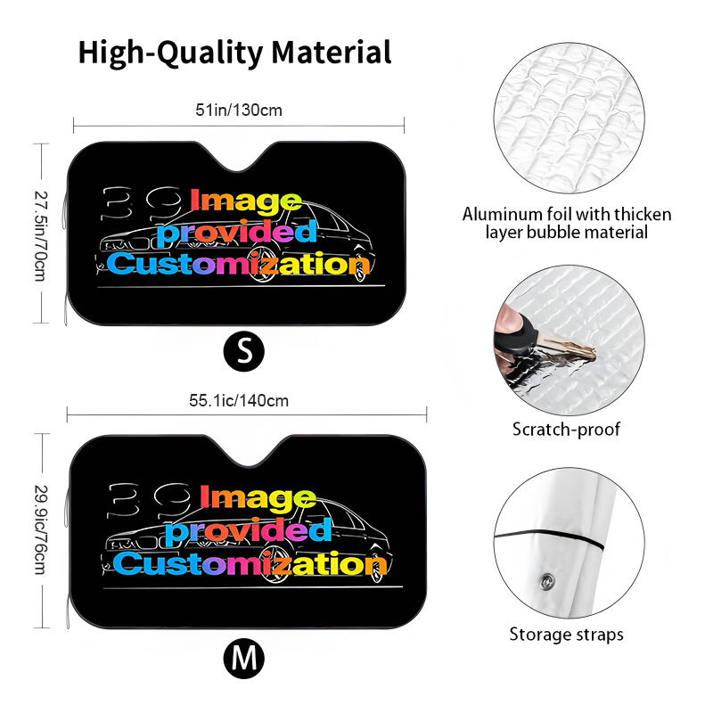 TEMU 1 Personalized Car Sun Visor: Foldable Uv Protection Cover, Customizable With Photos, Suitable For Suvs, Sedans, And Trucks. A Perfect Gift For