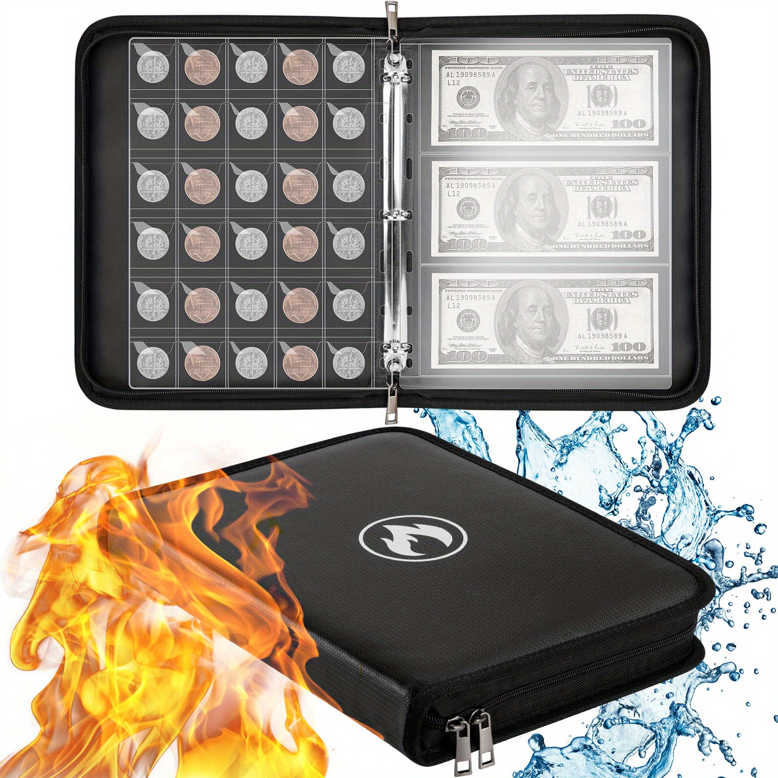 Producto: Coin Collection Album Holder For Collectors, 400 Pockets Fireproof Coin Collection Book & 36 Paper Money Organizer Binder For Coin Currency Collection Supplies,Pennies,Bill,Tokens,Badges, Pink