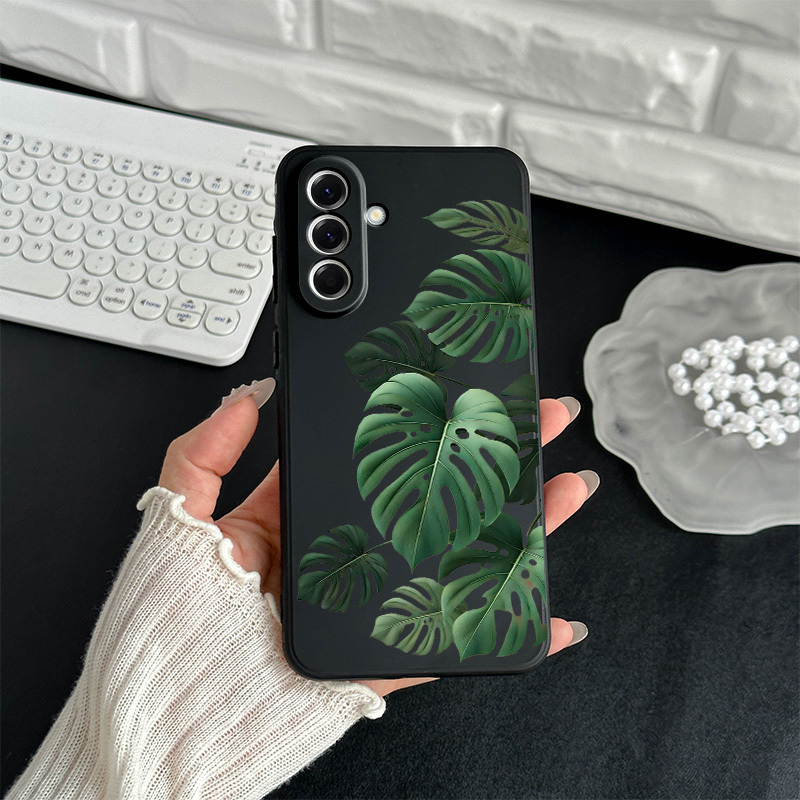 phone case monstera leaf branch pattern tpu black phone case - Temu  Mauritius