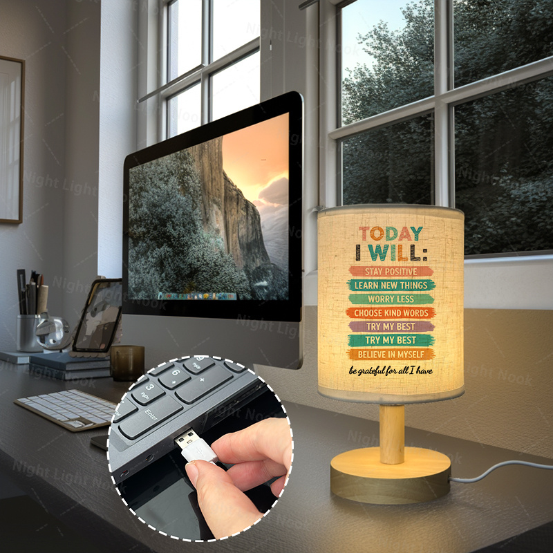 Fabric Table Lamp for Mental Health Awareness