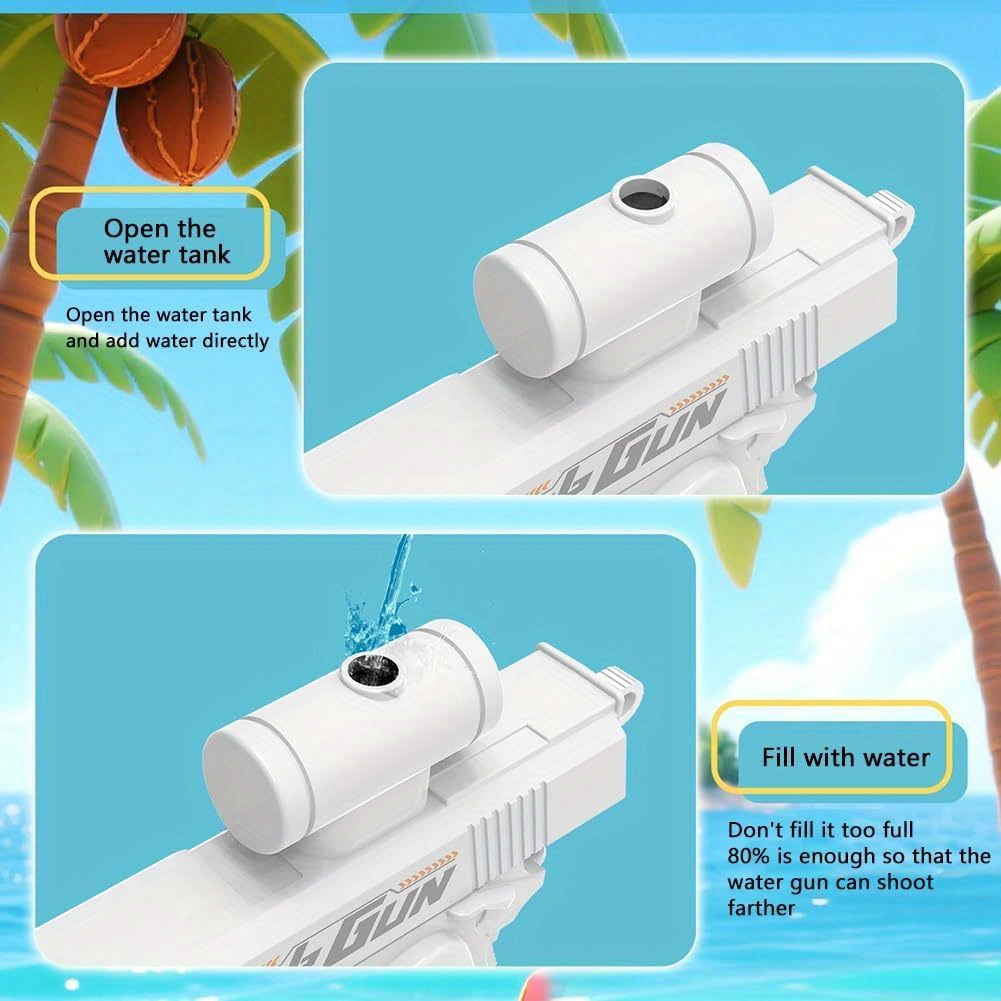 yepfirst dual-sided reverse water gun - bidirectional sprayer with   shooting, quick-  prank weapon for parties, office, school - funny practical joke gift (white) - compatible with standard eyewear, outdoor fun,   design,  , office pranksters details 0