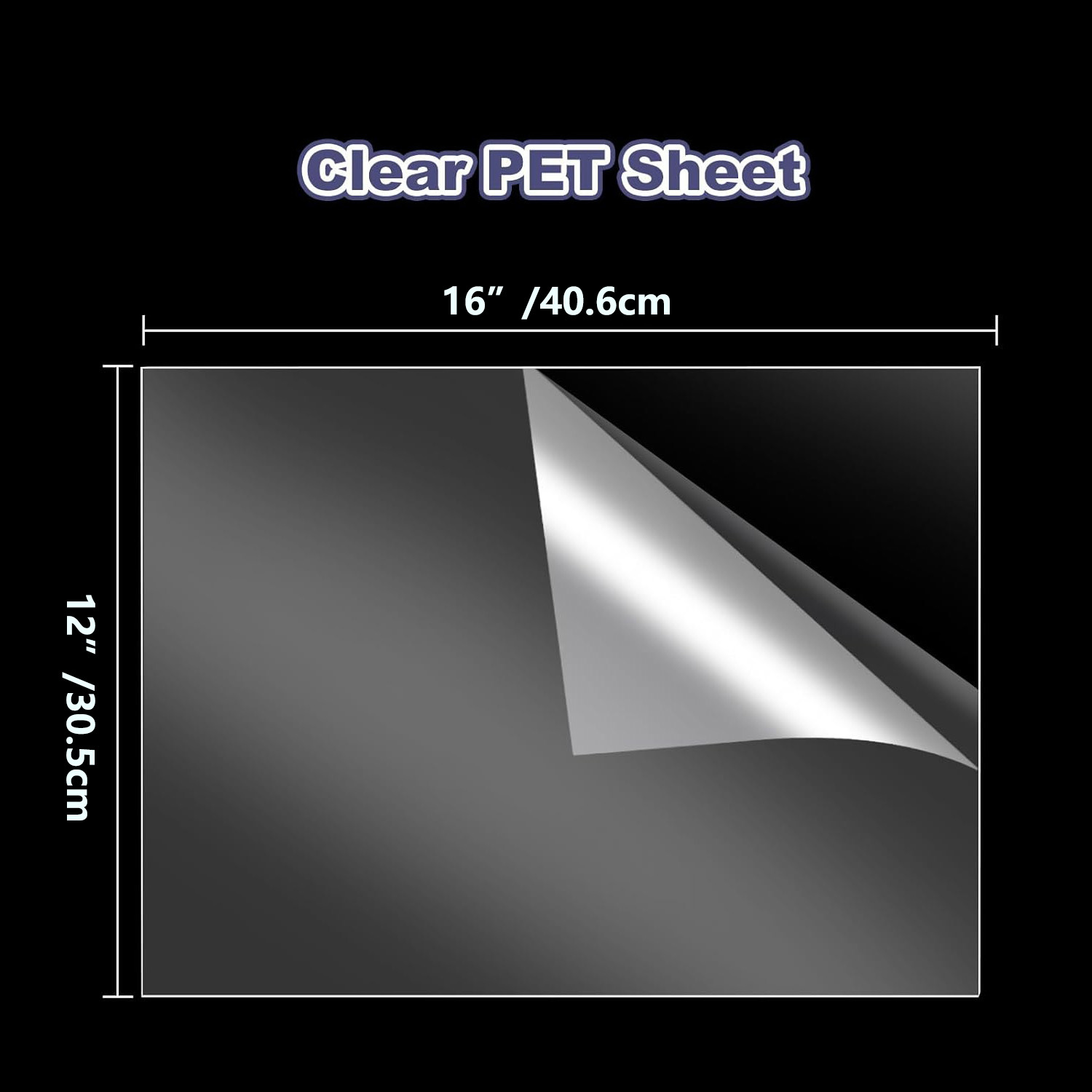 E-shop 3er-Pack PET-Glasplatten, 12" x 16" Glas-Ersatzteile, für Bastelarbeiten, Fotorahmen, Zuhause, Gesichtsmasken, Zaunschutz und Haustierbarrieren,